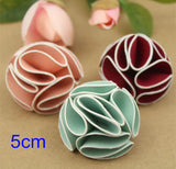 Camellia Flowers 3D for Girls Headwear Hair Accessories Making 10 pcs/lot