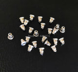300pcs 5x6.5mm Stainless Steel Earrings Back Stopper DIY Findings