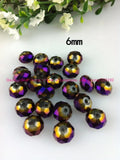 6*4MM Purple Glass Crystal Rondelle Beads - 1000pcs