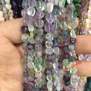 Colorful Fluorite Irregular Loose Beads for Jewelry Making