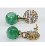 Green/Purple/Colorful Tiger Eye Jade Earrings
