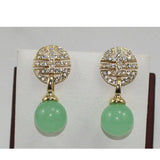 Green/Purple/Colorful Tiger Eye Jade Earrings