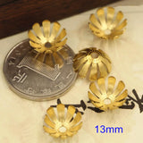 60 pcs Brass Bead Caps 13mm Jewelry Findings