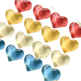 60pcs Flatback Jelly Resin Heart Cabochons Ornament DIY Material