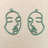 60pcs Human Women Face Shape Earring Pendants Accessory