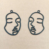 60pcs Human Women Face Shape Earring Pendants Accessory