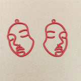 60pcs Human Women Face Shape Earring Pendants Accessory
