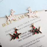 60pcs Oil Drop Diy Jewelry Accessories Enamel Paper Crane Charms