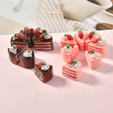 60pcs Colorful Strawberry Cake Resin Cabochons DIY Jewelry Findings