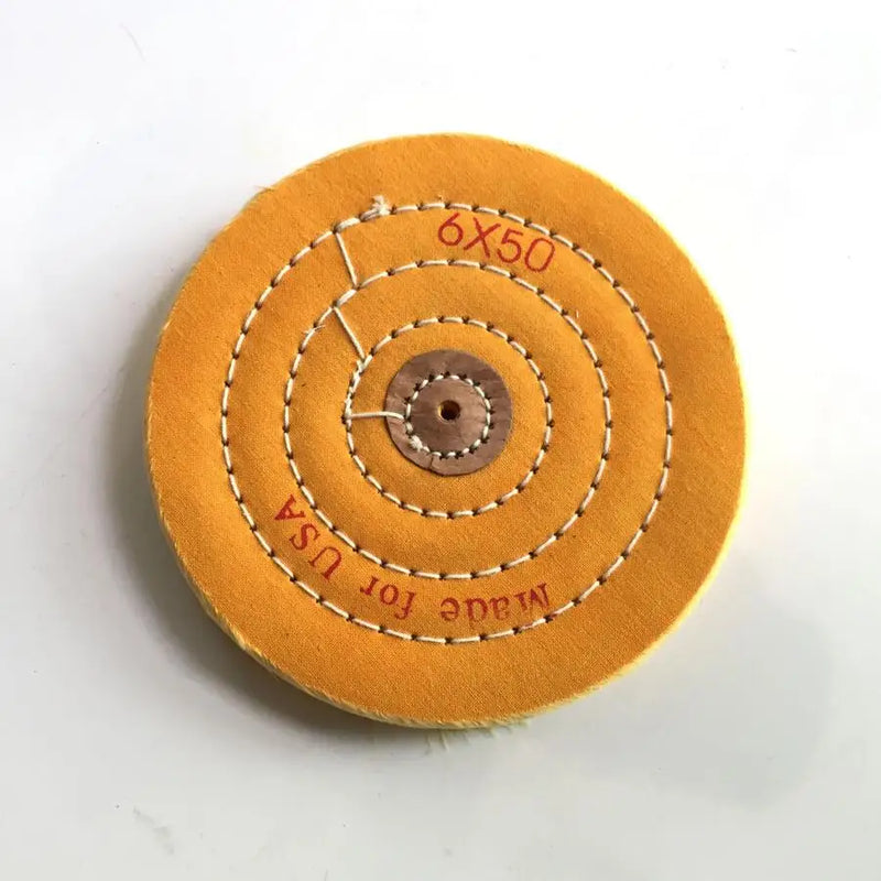 6X50 Yellow Buffing Cloth Wheel Jewelry Polishing Tool Cotton Buffing Wheel 2pcs