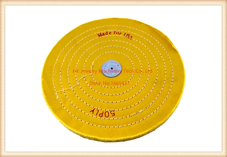 6X50 Yellow Buffing Cloth Wheel Jewelry Polishing Tool 2pcs/lot