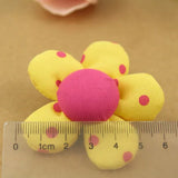 Sunflowers Fabric Flowers for Baby Girls Dress 15 pcs/lot