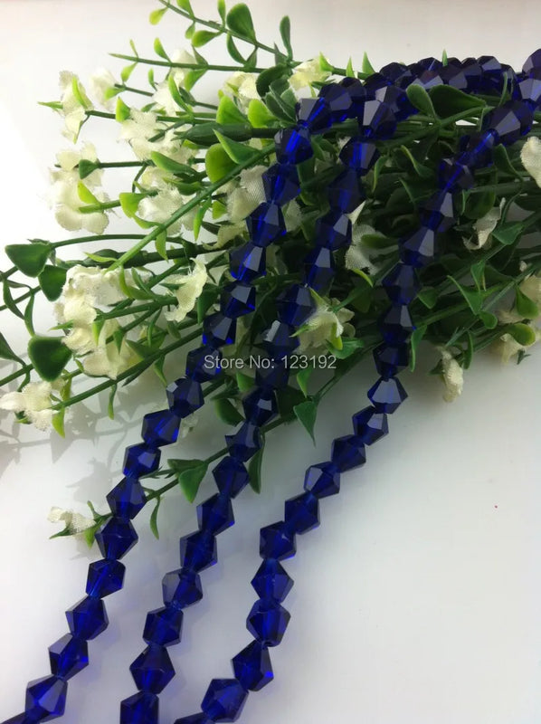 6mm Deep Royal Crystal Bicone Beads