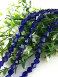 6mm Deep Royal Crystal Bicone Beads