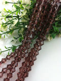 6mm Mid Purple Crystal Bicone Beads