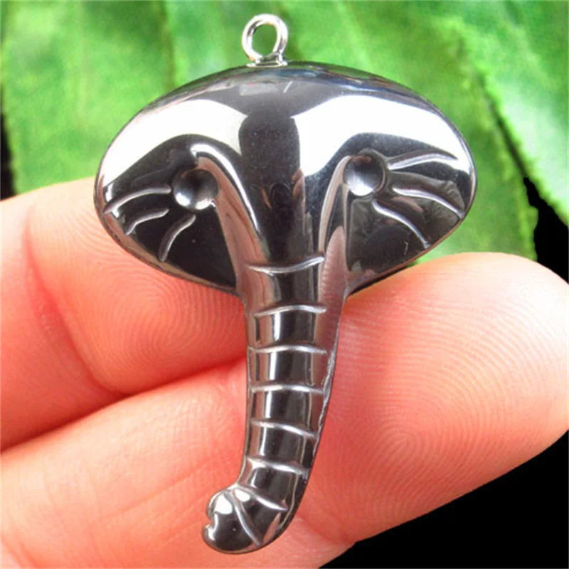 Hematite Elephant Pendant DIY Jewelry Finding