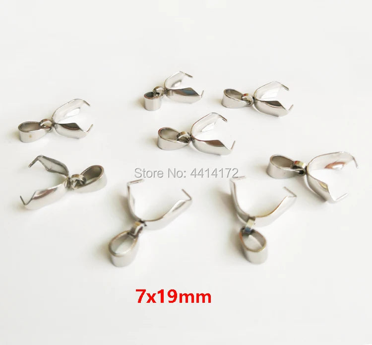 Stainless Steel Necklace Pendant Clasps Hooks DIY Jewelry 100pcs