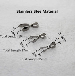 Stainless Steel Necklace Pendant Clasps Hooks DIY Jewelry 100pcs