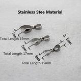 Stainless Steel Necklace Pendant Clasps Hooks DIY Jewelry 100pcs