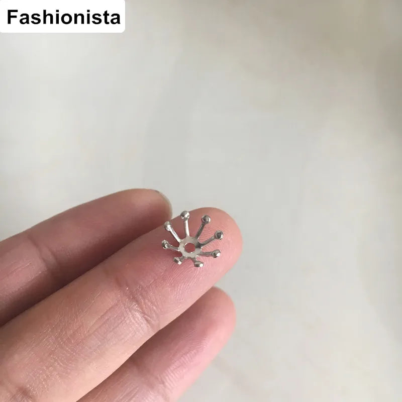 80 pcs Brass 10mm Blossom Core Bead Caps - DIY Craft Findings