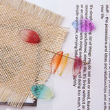 80pcs Acrylic Leaf Shape Jewelry Pendants Earring Charms