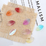 80pcs Acrylic Leaf Shape Jewelry Pendants Earring Charms
