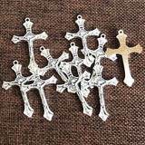 80pcs/Pack Cheap One Hole Alloy Rosary Cross
