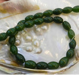 8x12mm Natural Green Emerald Rice-shaped Loose Beads 15