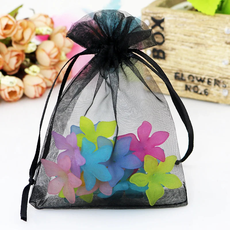 100pcs Silk Wedding Gift Jewelry Bag Pouches Bag