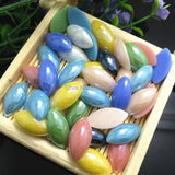 9*18mm Half Pearl Ceramic Bead Flat Back for DIY Jewelry