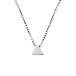 925 Silver Triangle Pendant Necklace for Women