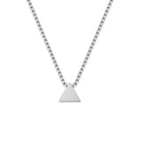925 Silver Triangle Pendant Necklace for Women