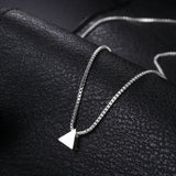 925 Silver Triangle Pendant Necklace for Women