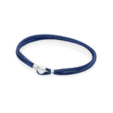 925 Silver Heart Chain Purple Leather Bracelet DIY Jewelry