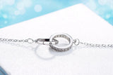 925 Silver Circle Necklace Pendant Women Jewelry Collar