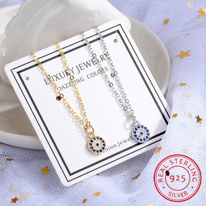 925 Silver Evil Eye Pendant Women's Necklace