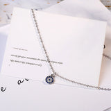 925 Silver Evil Eye Pendant Women's Necklace