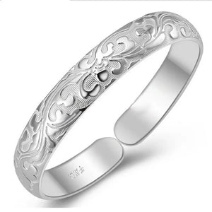 925 Silver Open Bracelet Bangle for Women
