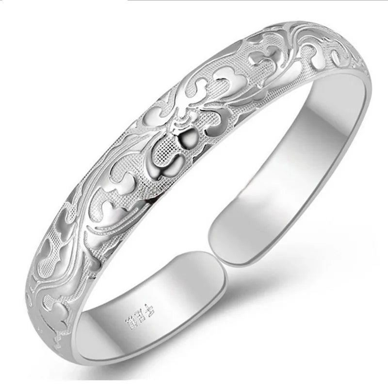 925 Silver Open Bracelet Bangle for Women