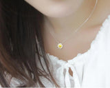 925 Silver Daisy Flower Necklace Collar Jewelry