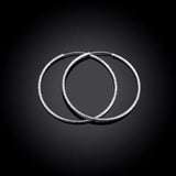 925 Silver Scrub Hoop Earrings for Women