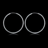 925 Silver Scrub Hoop Earrings for Women