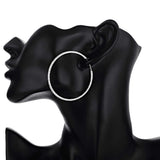 925 Silver Scrub Hoop Earrings for Women