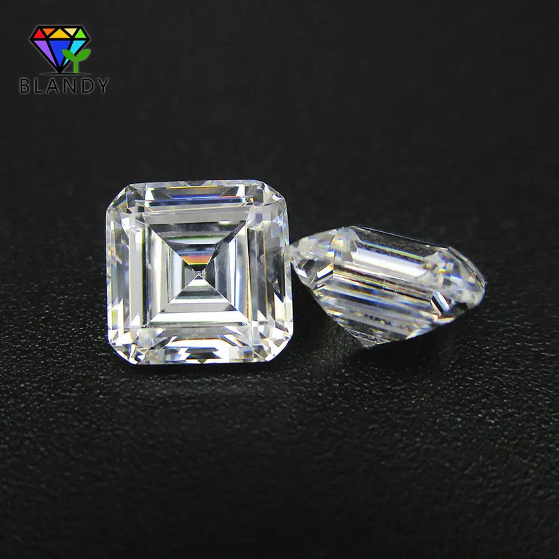 High-Quality CZ Asscher Cut Square Shape Cubic Zirconia Stone for Jewelry