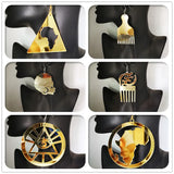 Acrylic Africa Map Mirror Earrings