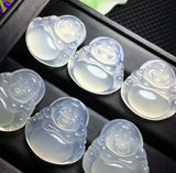 Agate Jade Pith Necklace Pendant Guanyin Buddha Pendant Men Women