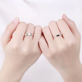 Weathering with You 999 Silver CZ Stones Ring