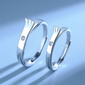 Weathering with You 999 Silver CZ Stones Ring