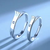Weathering with You 999 Silver CZ Stones Ring