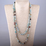Artisan Jewelry Knotted Halsband Amazonite Stones Necklace